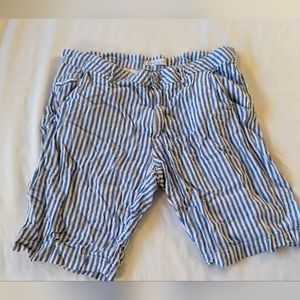 Italian Blue and White Stripe Shorts